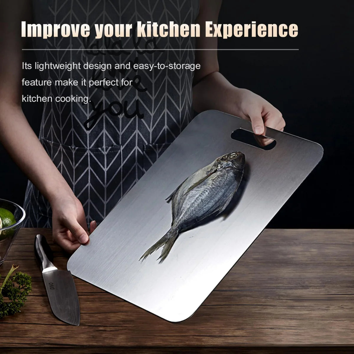 Titanium Cutting Board - Cut Bacteria, Preserve Flavour