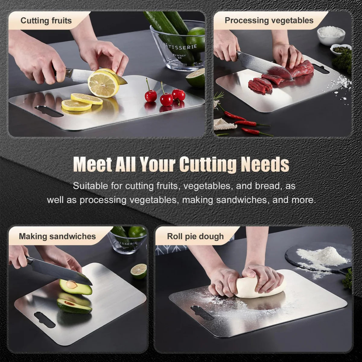 Titanium Cutting Board - Cut Bacteria, Preserve Flavour
